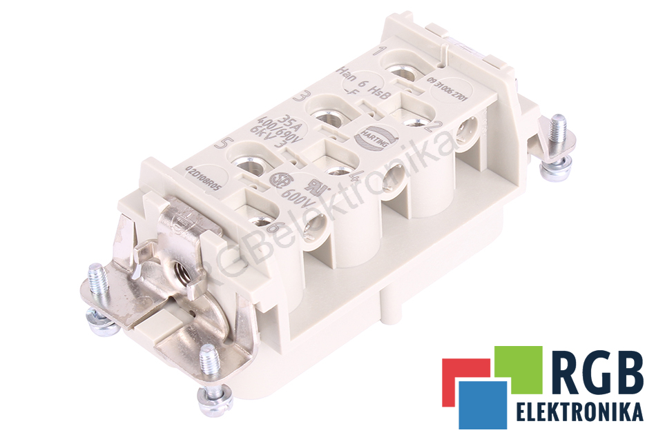 ZŁĄCZE PROSTOKĄTNE 09310062701 HARTING 6PIN