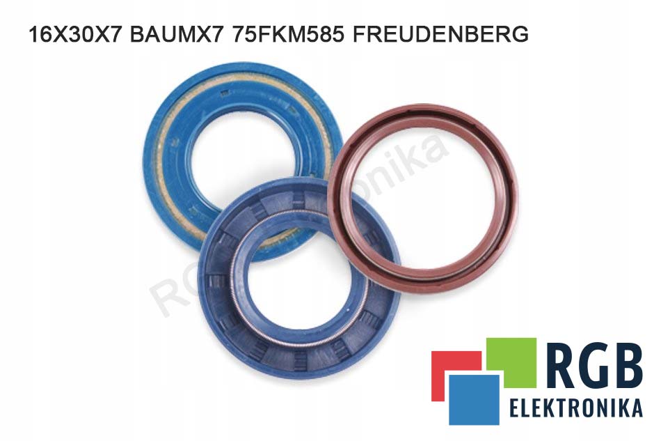 16X30X7 BAUMX7 75FKM585 FREUDENBERG KAUCZUK FLUOROWY (VITON)