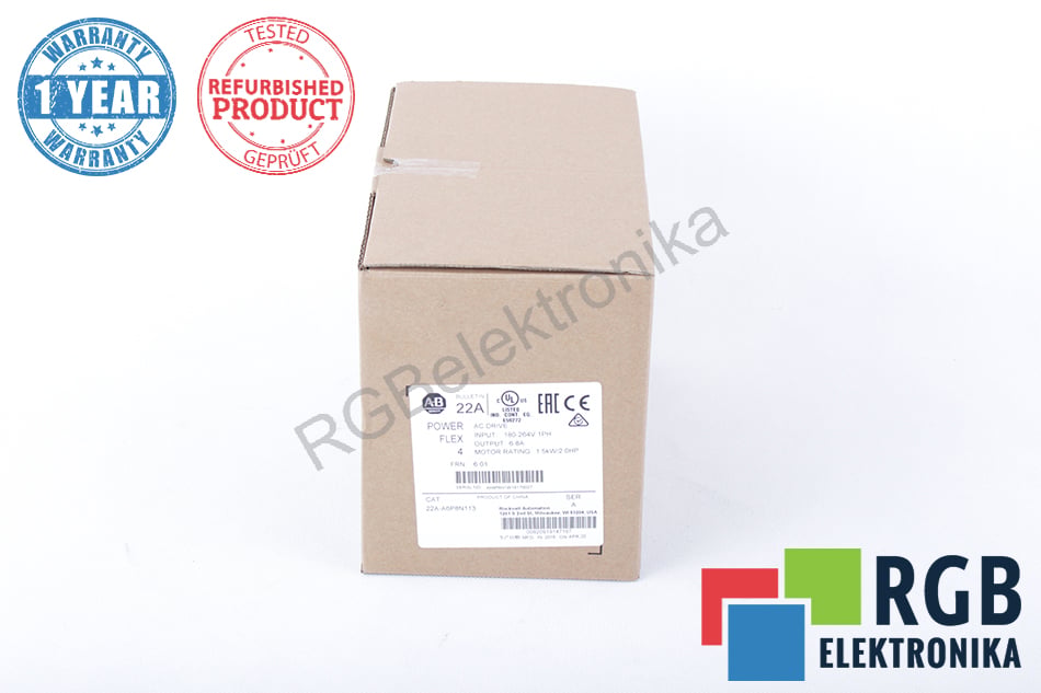 NEW 22A-A6P8N113 SER A 1.5KW 0-240HZ 0-230VAC POWER FLEX4 ALLEN-BRADLEY