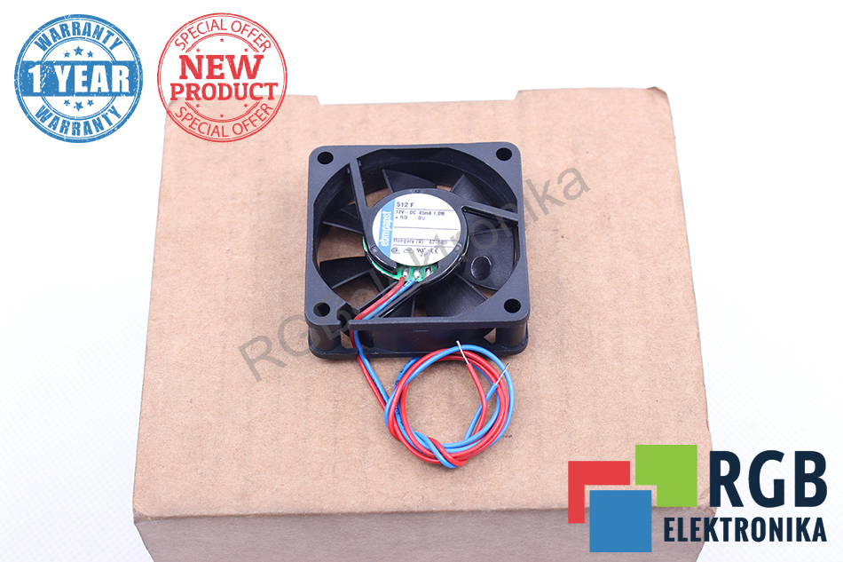 NOWY 512F 50X50X15 12VDC 85MA 1W WENTYLATOR EBMPAPST