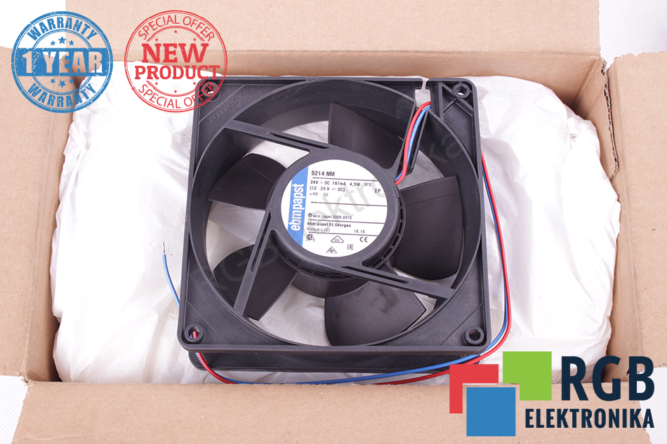 NOWY WENTYLATOR 5214NM 24VDC 187MA 4.5W 127X127X39 EBMPAPST