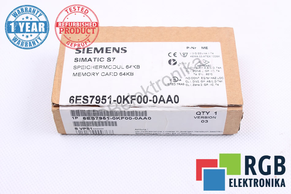 SIEMENS 6ES7951-0KF00-0AA0 SIMATIC S7 MC951 64KB 5V FLASH 