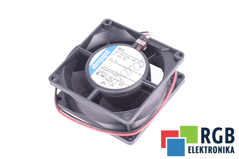 8312 80X80X32MM EBM PAPST WENTYLATOR 12V 0.22A