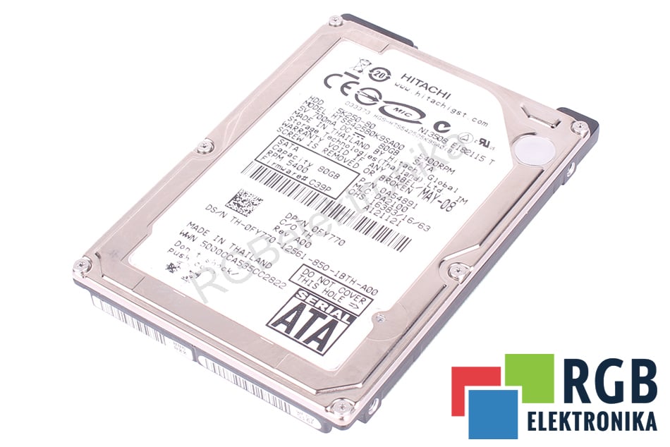 HITACHI HTS542580K9SA00 SATA 2.5" HDD 80GB HDD SATA 2.5" HDD 80 GB 