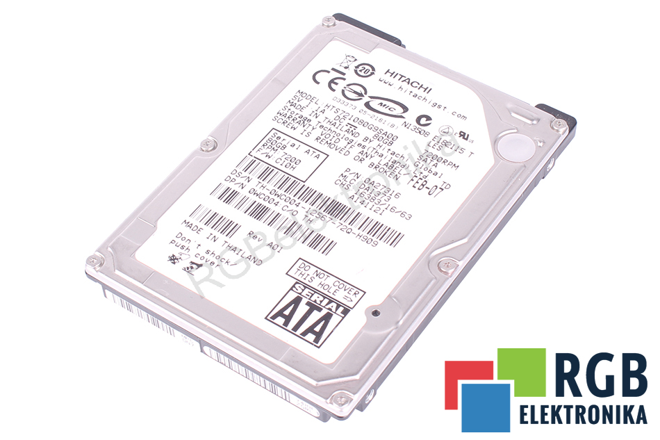HITACHI HTS721080G9SA00 SAS 2.5" HDD 80GB HDD DISK SAS 2.5" HDD 80 GB 