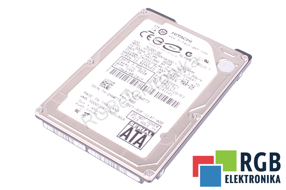 HITACHI HTS722080K9A300 ATA 2.5" HDD 80GB DYSK HDD ATA 2.5" HDD 80 GB 