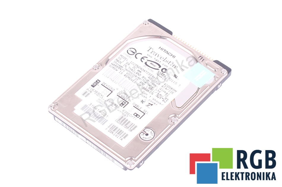 HITACHI IC25N040ATCS04-0 TRAVELSTAR TRAVELSTAR ATA 2.5" HDD 40GB HDD DISK ATA 2.5" HDD 40 GB 