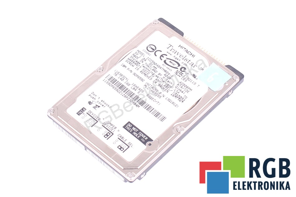 HITACHI IC25N040ATMR04-0 TRAVELSTAR 40GB TRAVELSTAR ATA 2.5" HDD 40GB DYSK HDD 40 GB ATA 2.5" HDD 