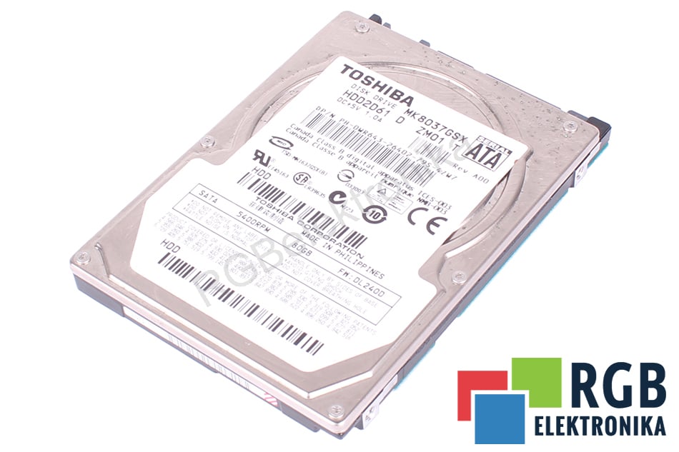 TOSHIBA MK8037GSX HDD2D61 HDD2D61 SATA II 2.5" HDD 80GB HDD SATA II 2.5" HDD 80 GB 