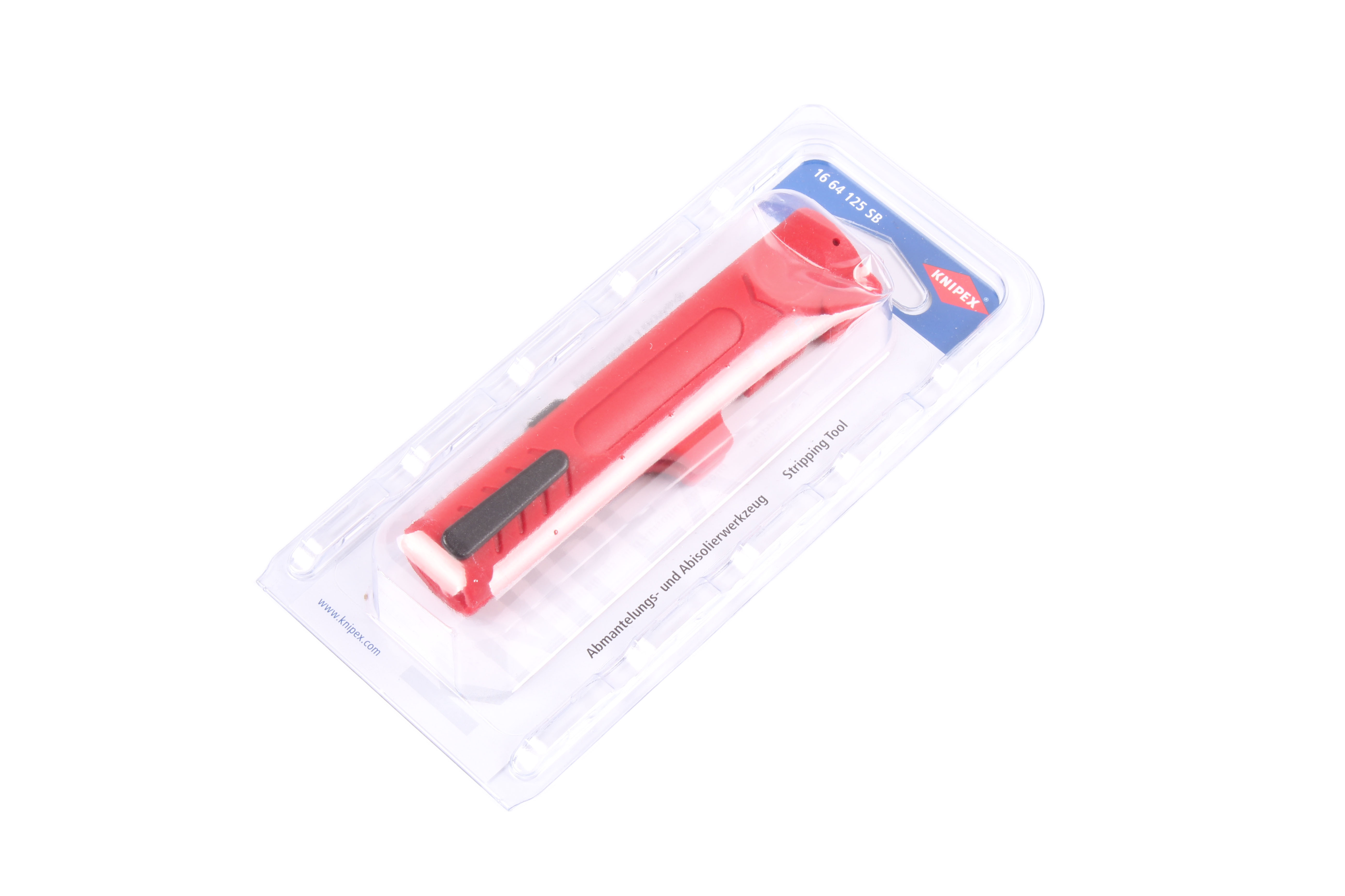 KNIPEX 1664125SB 16 64 125 SB NARZĘDZIE DO ŚCIĄGANIA IZOLACJI Z KABLI PŁASKICH I OKRĄGŁYCH 125X88X32MM 4-13 MM 