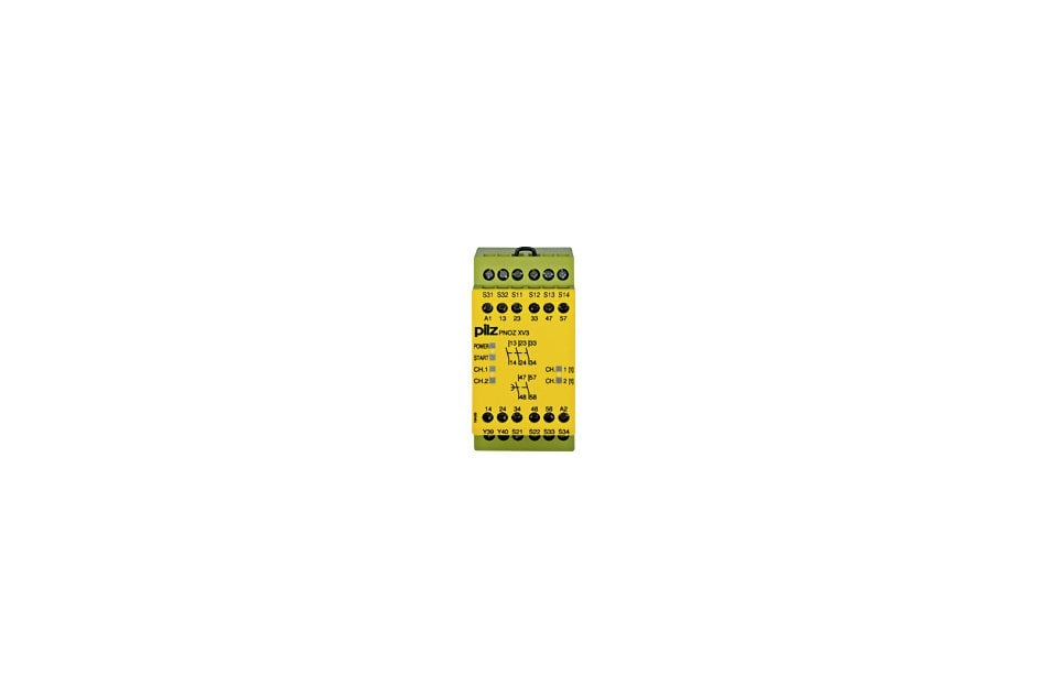 PILZ PNOZ XV3 3/24VDC 3N/O 2N/O T FIX 774545 SAFETY RELAY 
