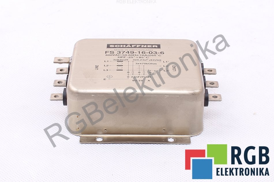 SCHAFFNER FS 3749-16-03-6 600V 16A 