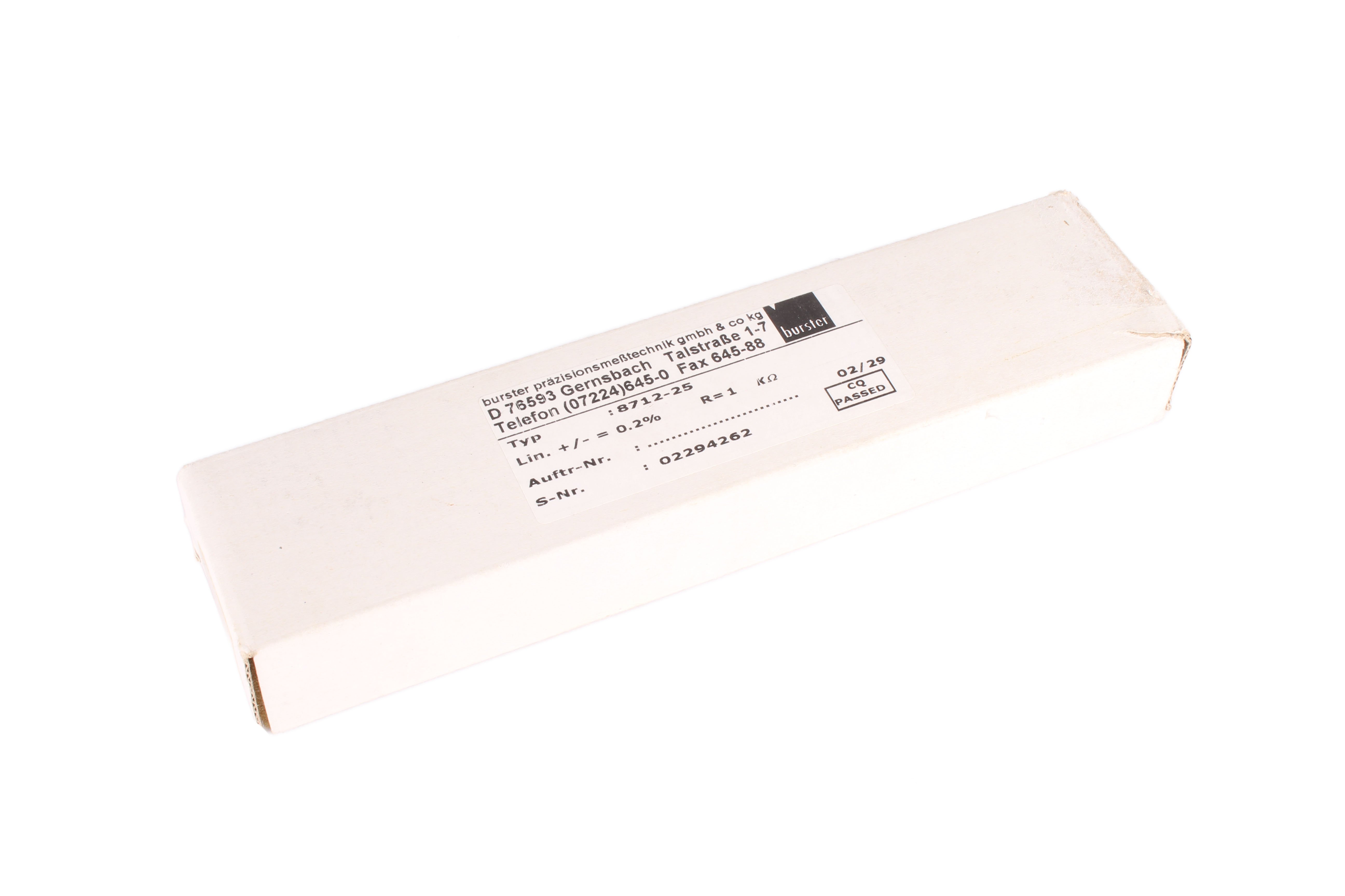 BURSTER 8712-25 DISPLACEMENT SENSOR CZUJNIK 