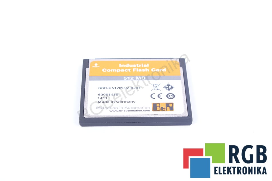INDUSTRIAL COMPACT FLASH CARD 5CFCRD.0512-06 SSD-C512M-02-0201 512MB B&R