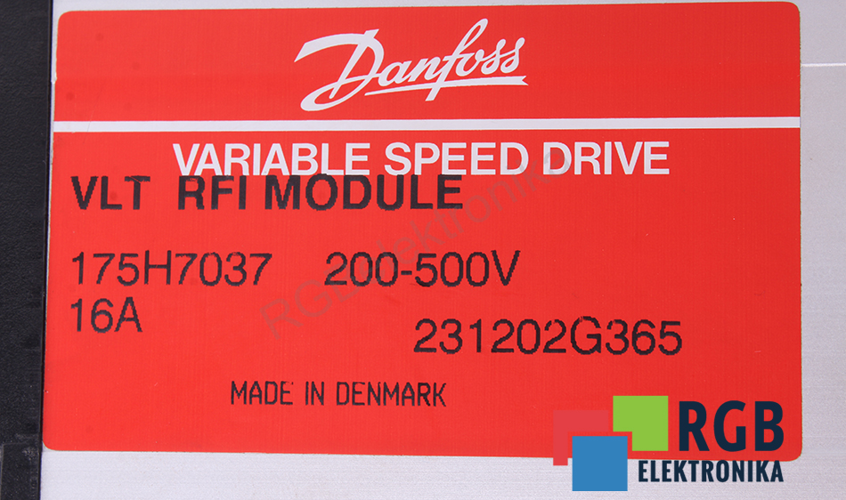 Danfoss Danfoss Vlt Rfi Module 175H7037 Variable Speed Drive 