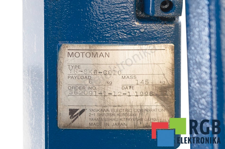 YASKAWA YR-SK6-C010 MOTOMAN MOTOMAN 6 OSI UDŻWIG 6KG ZASIĘG 1322MM INDUSTRIAL ROBOT 