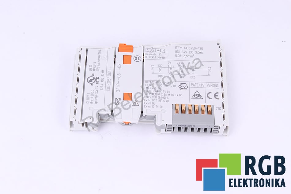 NOWY MODUŁ WEJŚĆ 750-430 8DI 24VDC 3MS WAGO