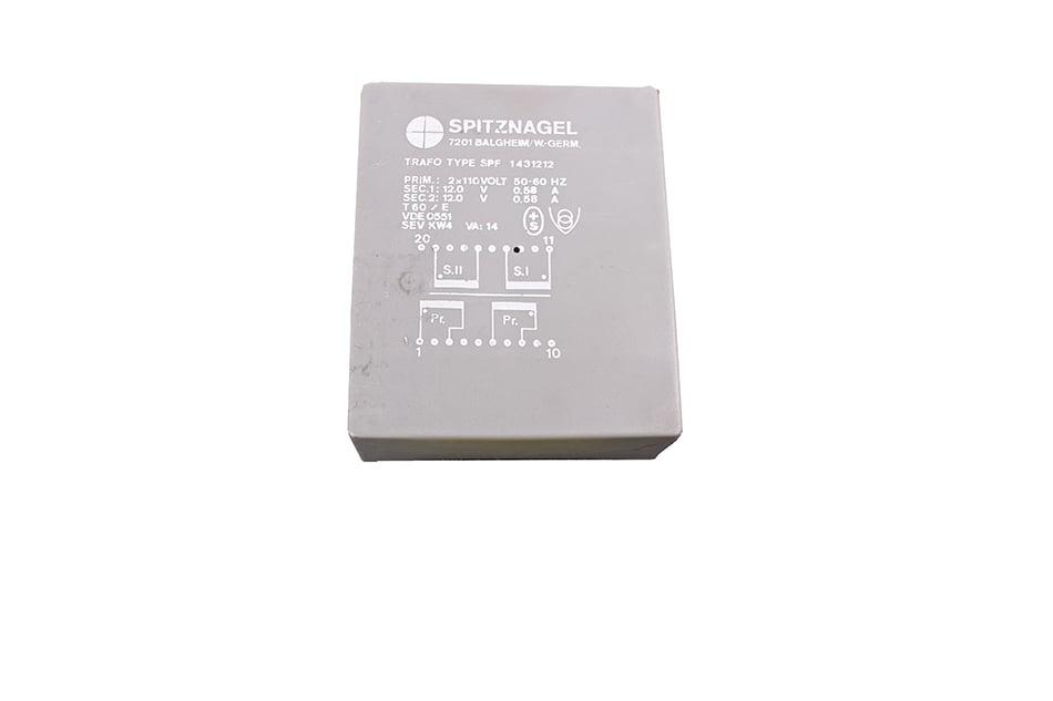 TRANSFORMATOR SPF1431212 PRIM. 110V 50-60HZ SEC. 12V 0.58A SPITZNAGEL