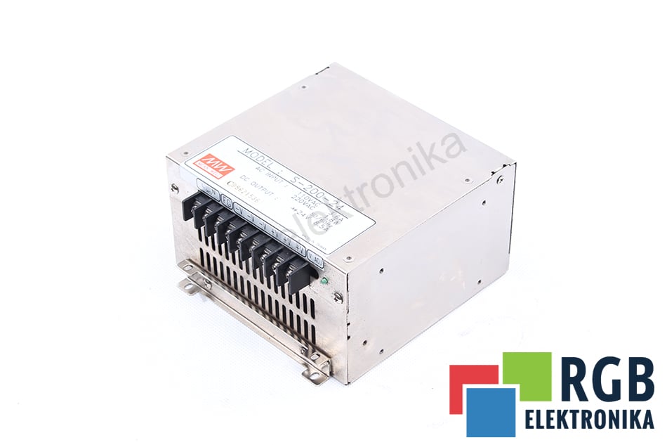POWER SUPPLY S-200-24 24VDC 8.5A MEAN WELL