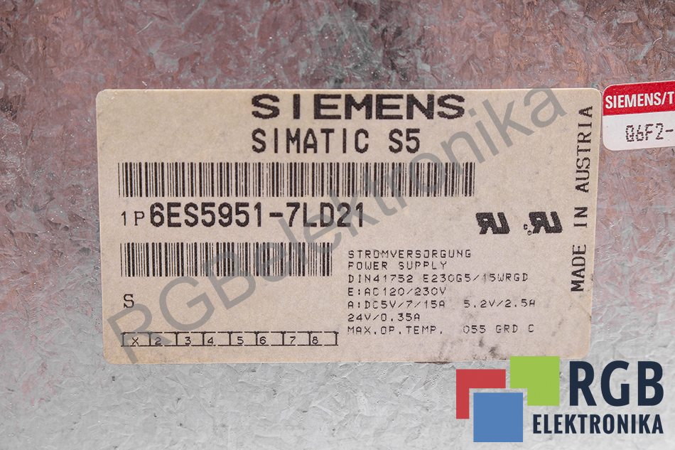 Siemens Simatic s5 alimentación eléctrica 6es 5951-7ld21 modular Power Supply 