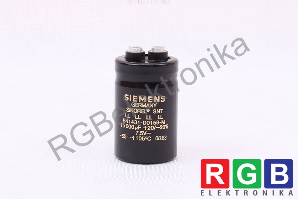 KONDENSATOR SIKOREL SNT B41431-D0159-M 15 000 MIKROFARAD +20/-20% 7,5v -55...+105 STOPNI C SIEMENS