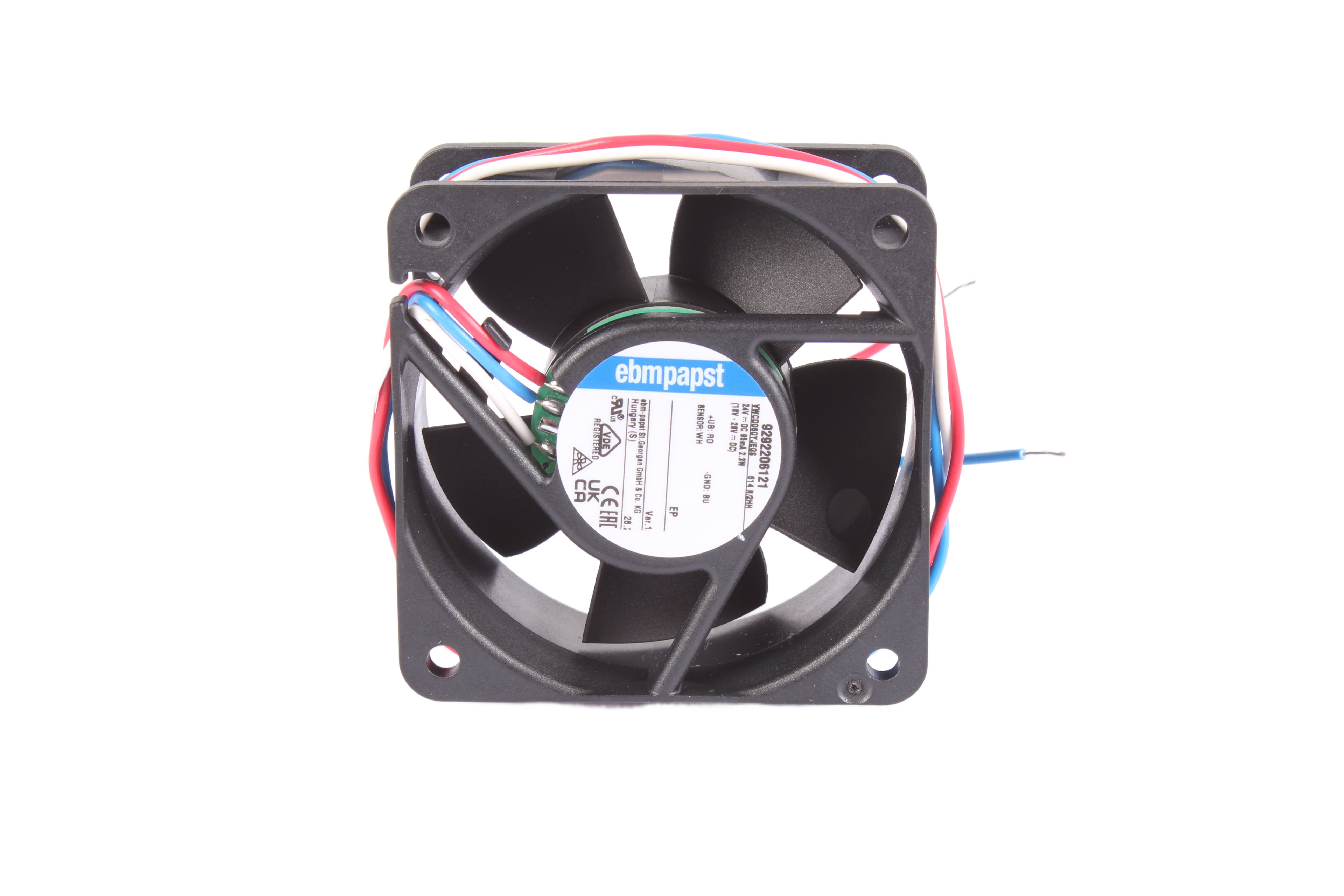 EBM PAPST 614N/2HH 9292206121 60X60X25MM 2.3W AXIAL FAN 24V 0.095A 60 MM 25 MM 60 MM 