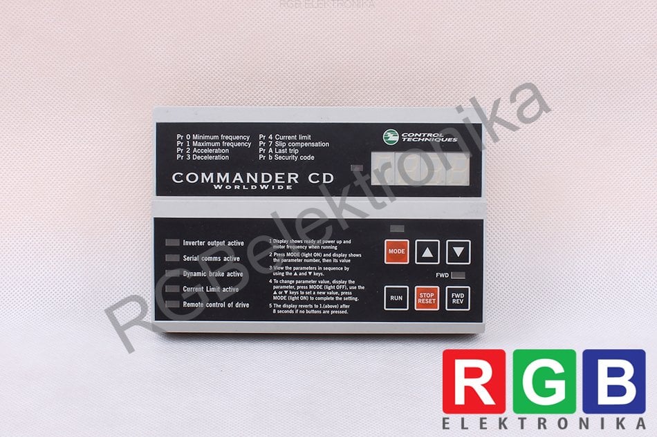 COMMANDER CD PANEL CONTROL TECHNIQUES