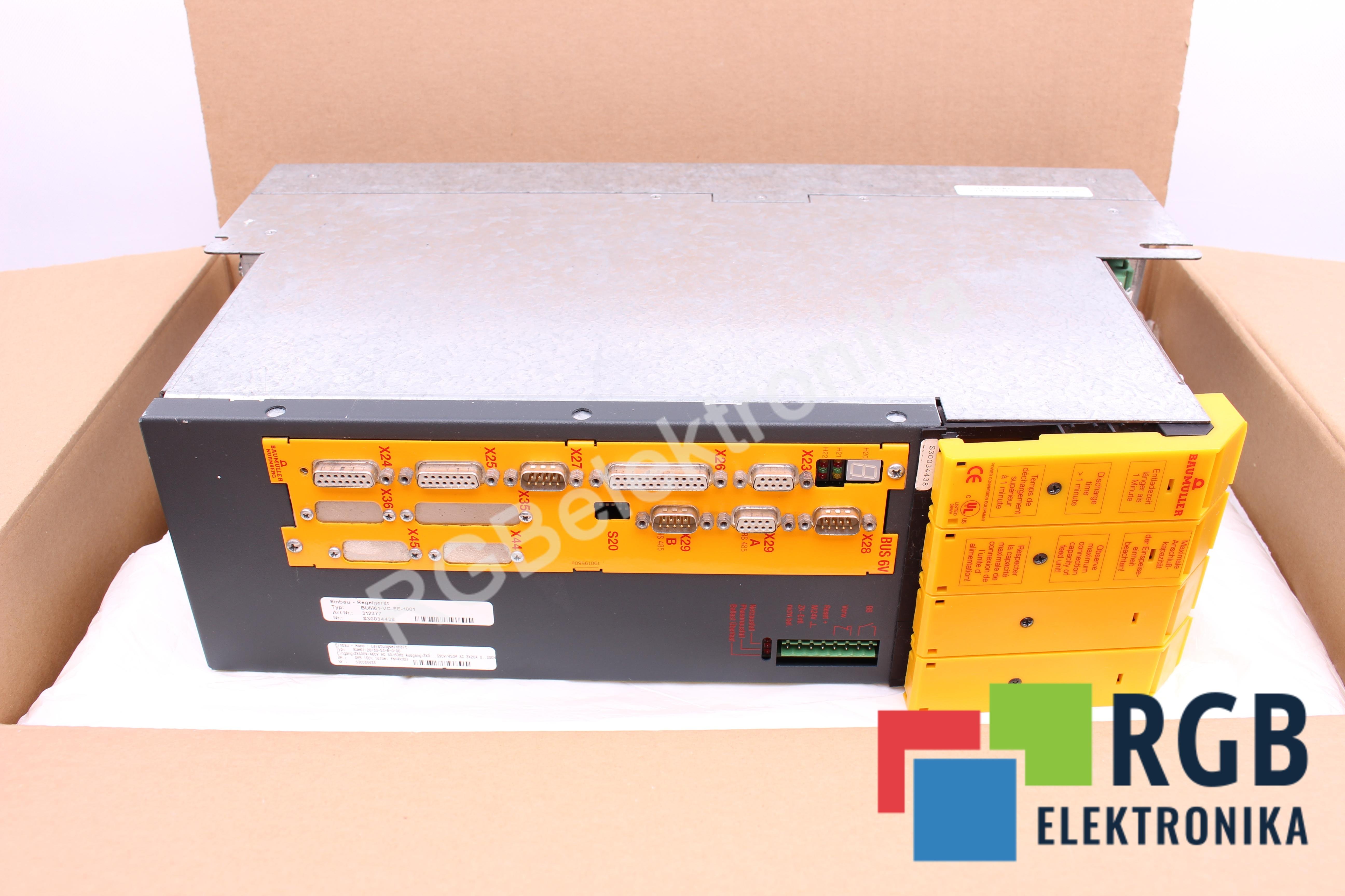 MONO POWER UNIT BUM61-20/30-54-B-0-00 BUM61-VC-EE-1001 0-390/450VAC 20A 0-300HZ BAUMULLER