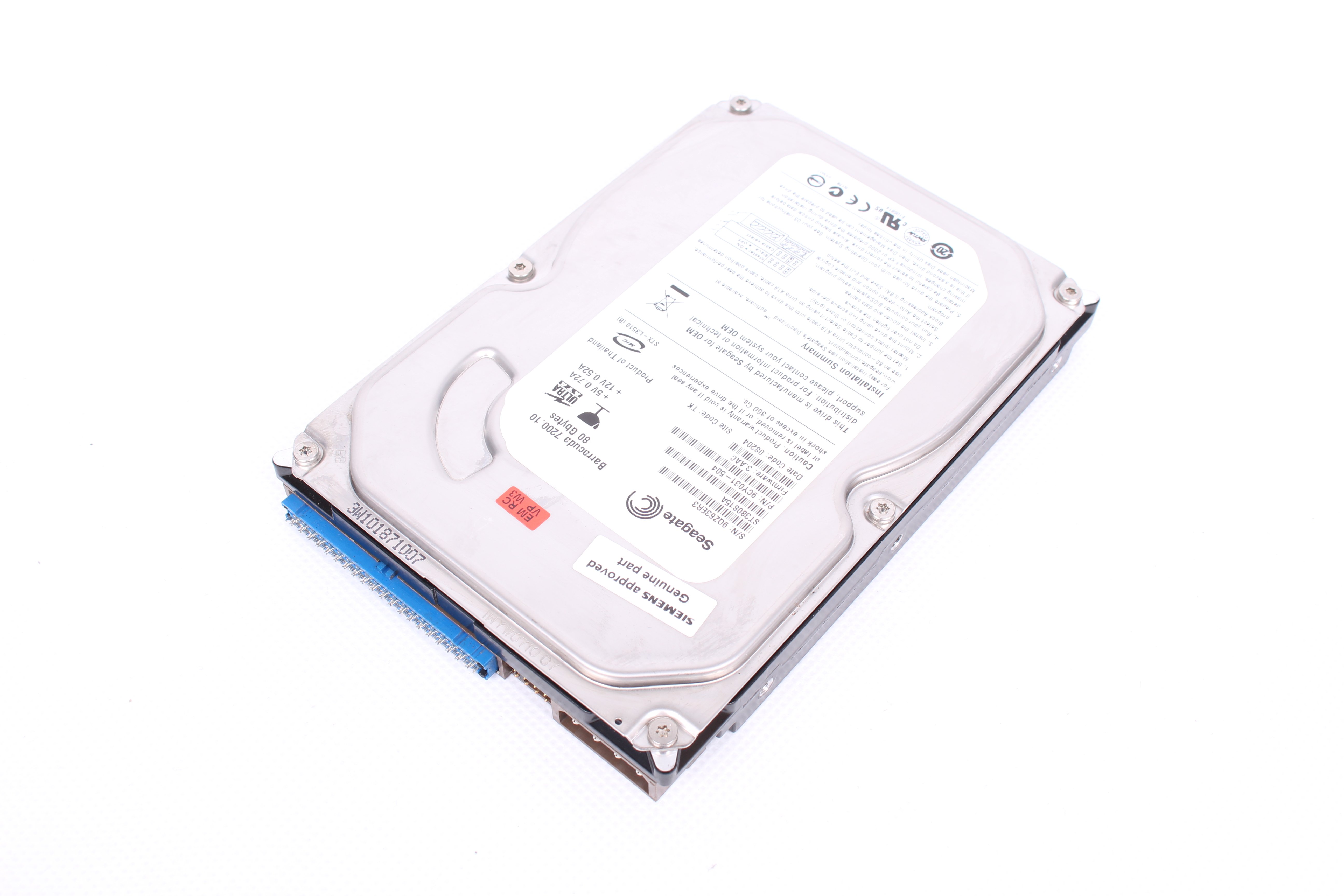 HARD DISK DRIVE 3.5" ST380815A BARRACUDA 7200.10 80GB ATA 3.AAC SEAGATE