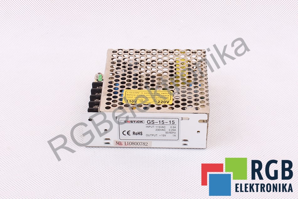 GS-15-15 GS1515 15W 15VDC 1A POWER SUPPLY ENSTICK