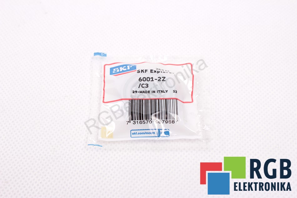 SKF 6001-2Z/C3 CUSCINETTO A SFERE PER SCANALATURE PROFONDE 60000 OBR/MIN 30000 OBR/MIN 12 MM 28 MM 8 MM 2.36 KN 5.4 KN 