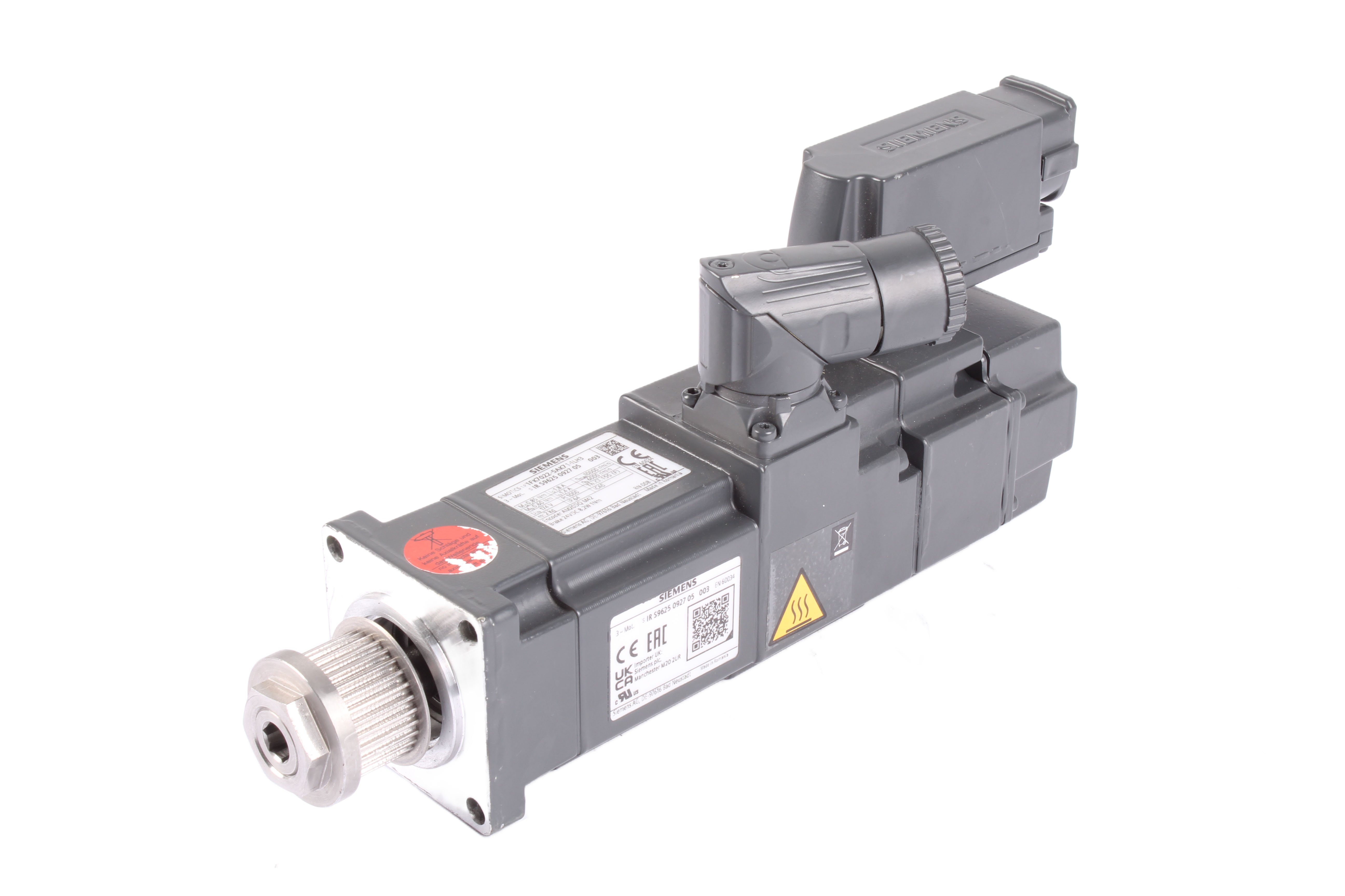 SIEMENS 1FK7022-5AK71-1LH3 SIMOTICS S SERVOMOTOR 174V 0.38 KW 10000 OBR/MIN 1.8A 0.85 NM 