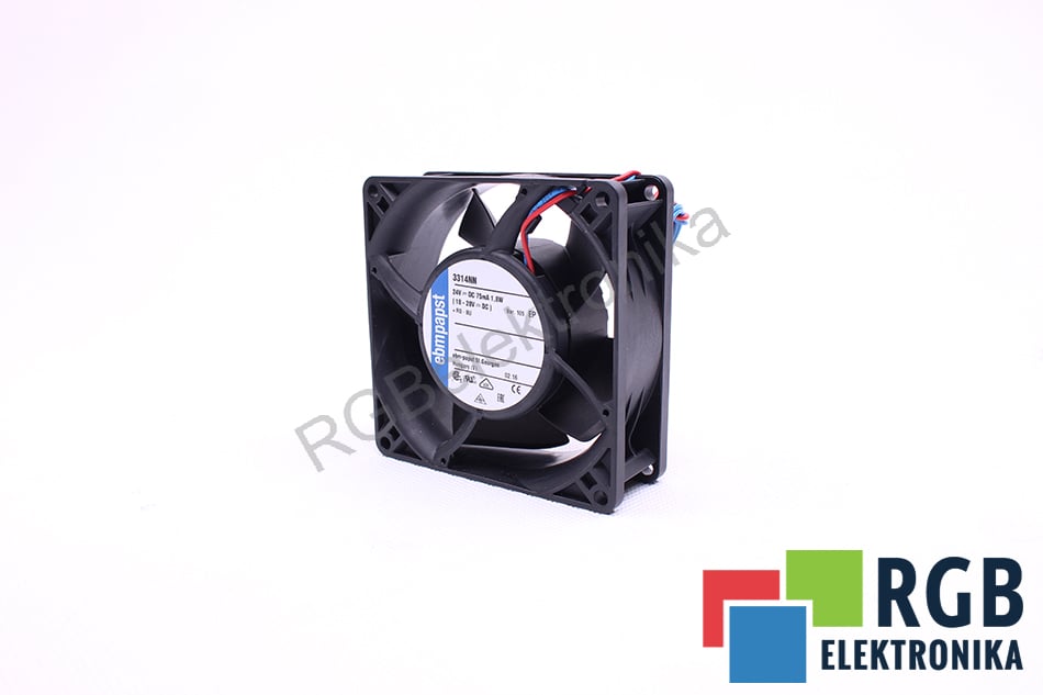 EBM PAPST 3314NN 92X92X32MM VENTILATEUR AXIAL 24V 0.075A 92 MM 32 MM 92 MM 
