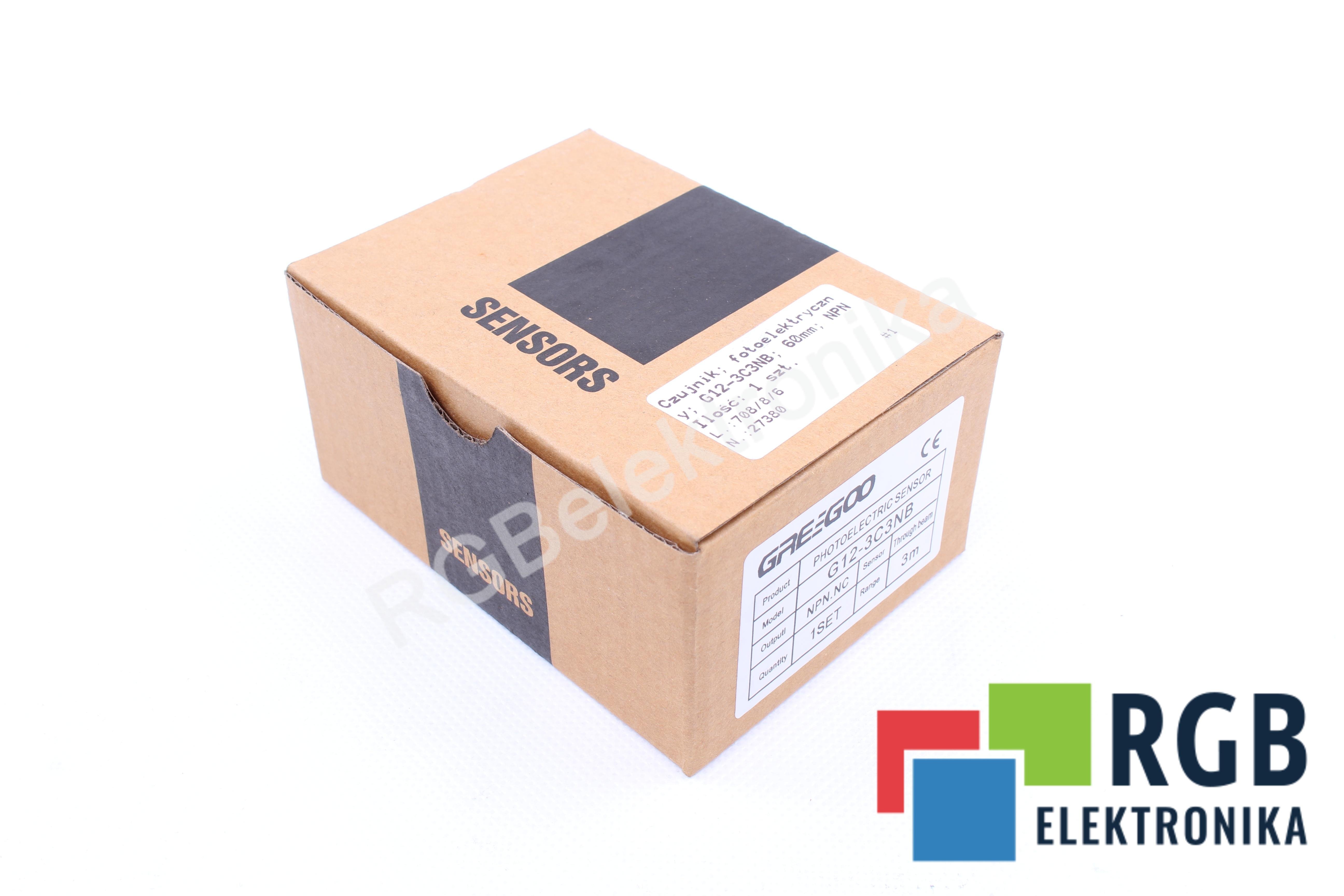 NOWY CZUJNIK FOTOELEKTRYCZNY G12-3C3NB 60MM 3M GREEGOO