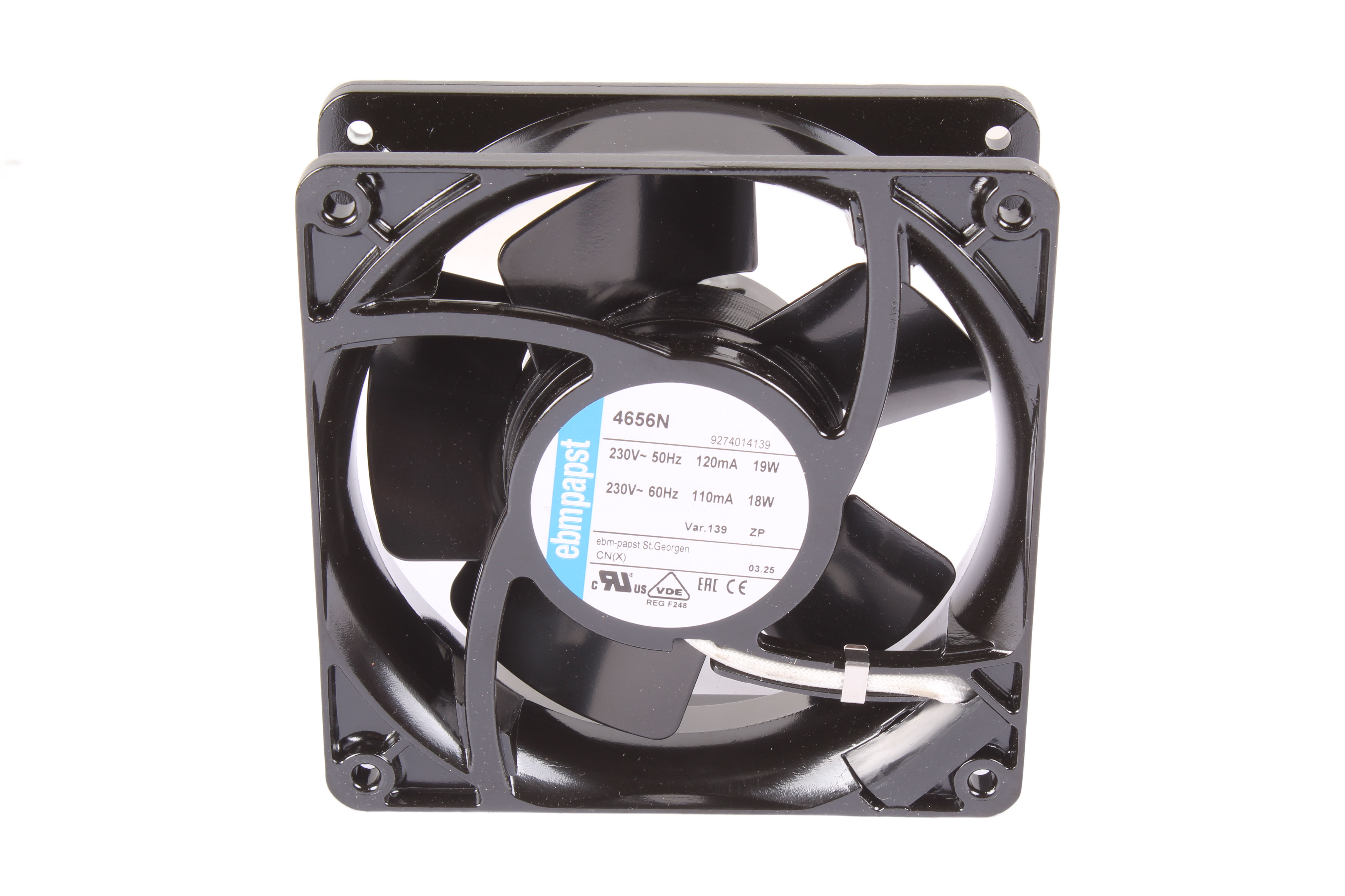 EBM PAPST 4656N 120X120X40MM 120X120X40MM 0.019KW 230V VENTILATORE ASSIALE 230V 0.019 KW 