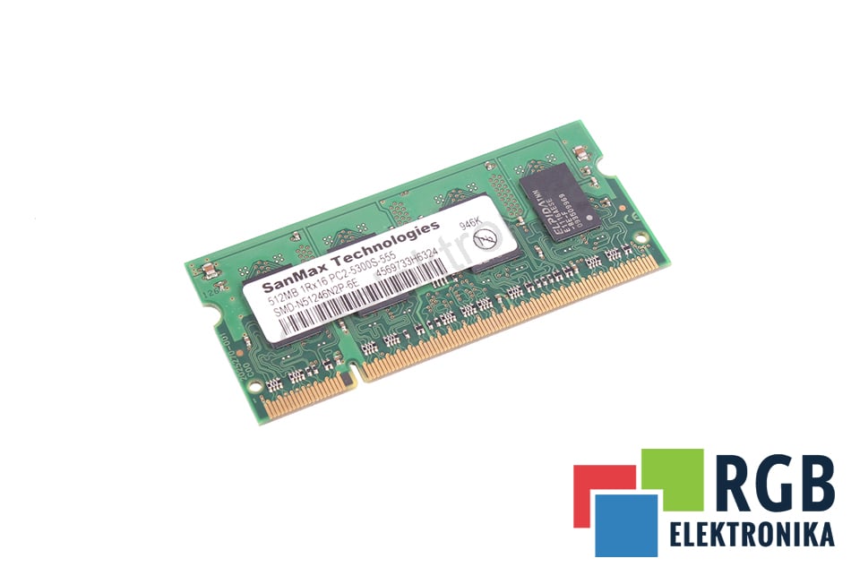 SMD-N51246N2P-6E PC2-5300S-555 512MB SANMAX TECHNOLOGIES ID83596