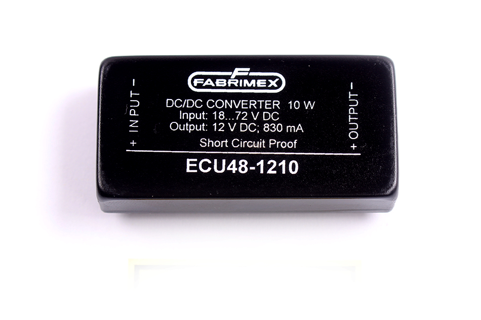 DC/DC CONVERTER 10W ECU48-1210 18-72VDC 12VDC 0.83A FABRIMEX