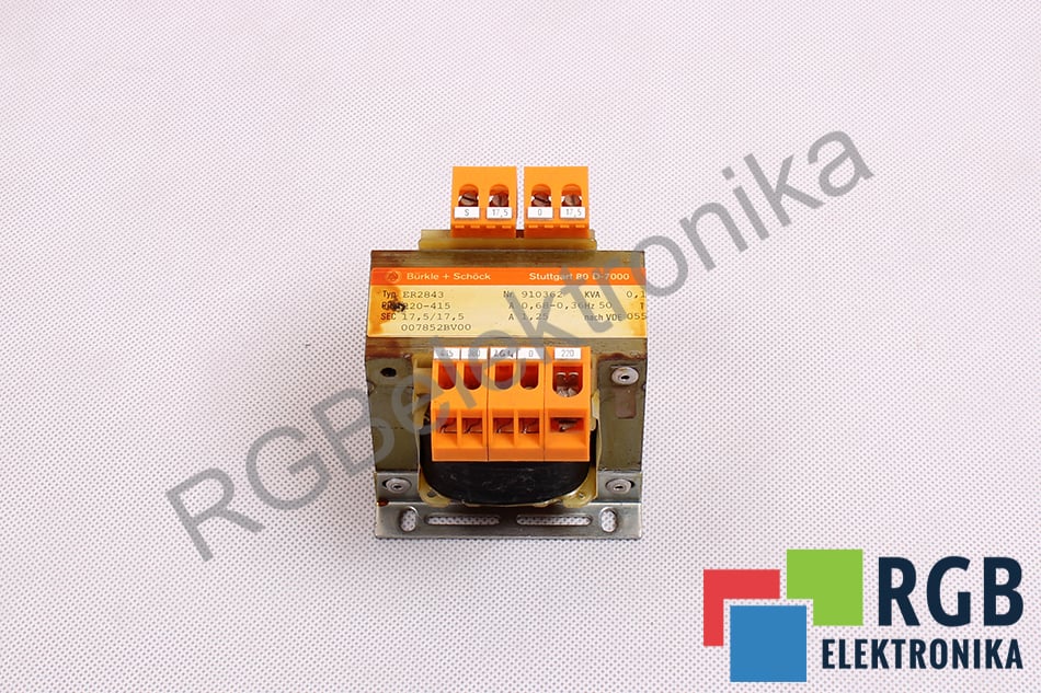 ER2843 PRI 220-415V 0.68-036A SEC 17.5/17.5 1.25A 0.1KVA BURKLE SCHOCK