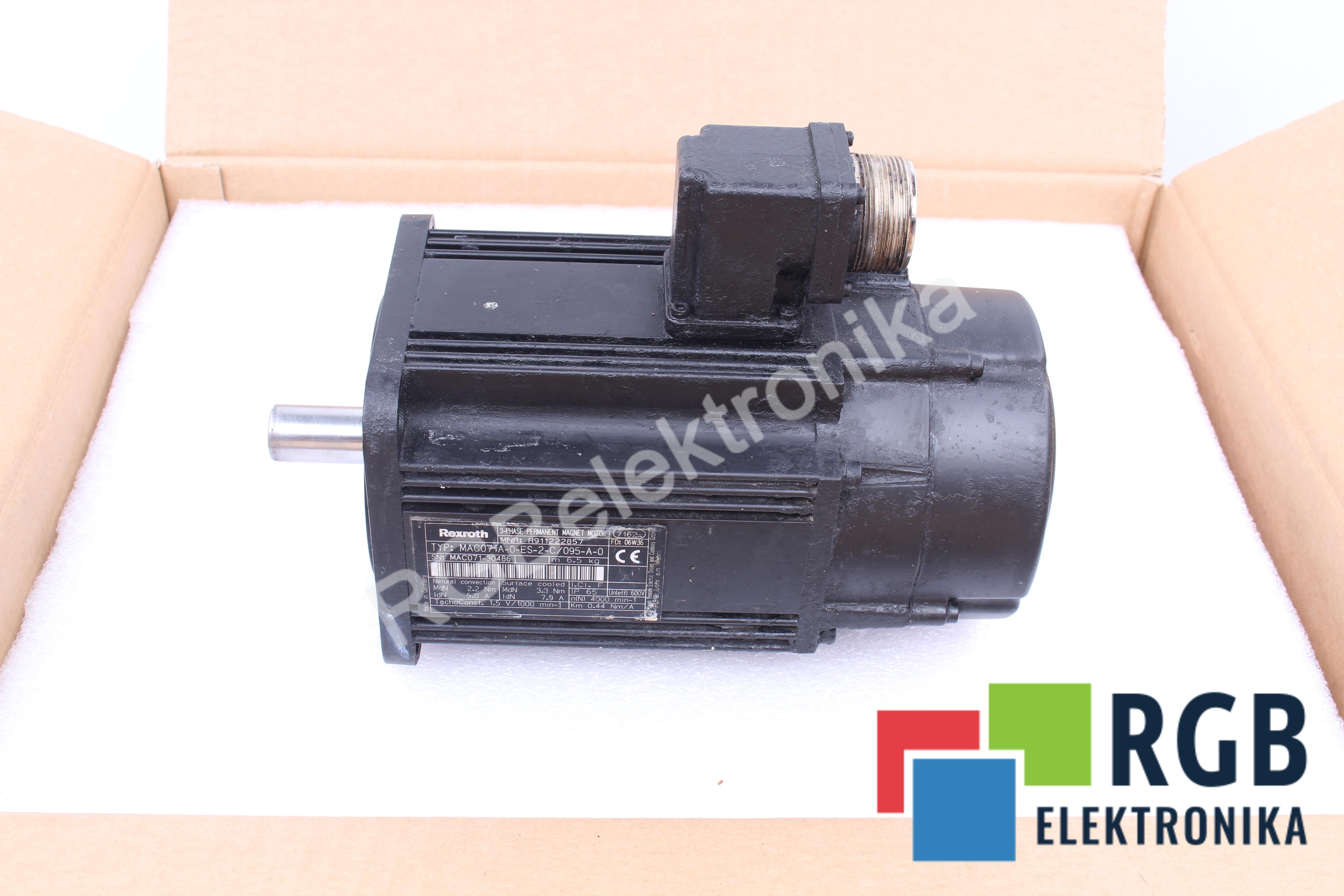 SERVOMOTOR MAC071A-0-ES-2-C/095-A-0 R911222857 4000MIN-1 REXROTH