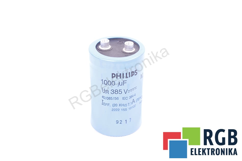 KONDENSATOR 1000UF M 385V 7.1A 40/085/56 PHILIPS