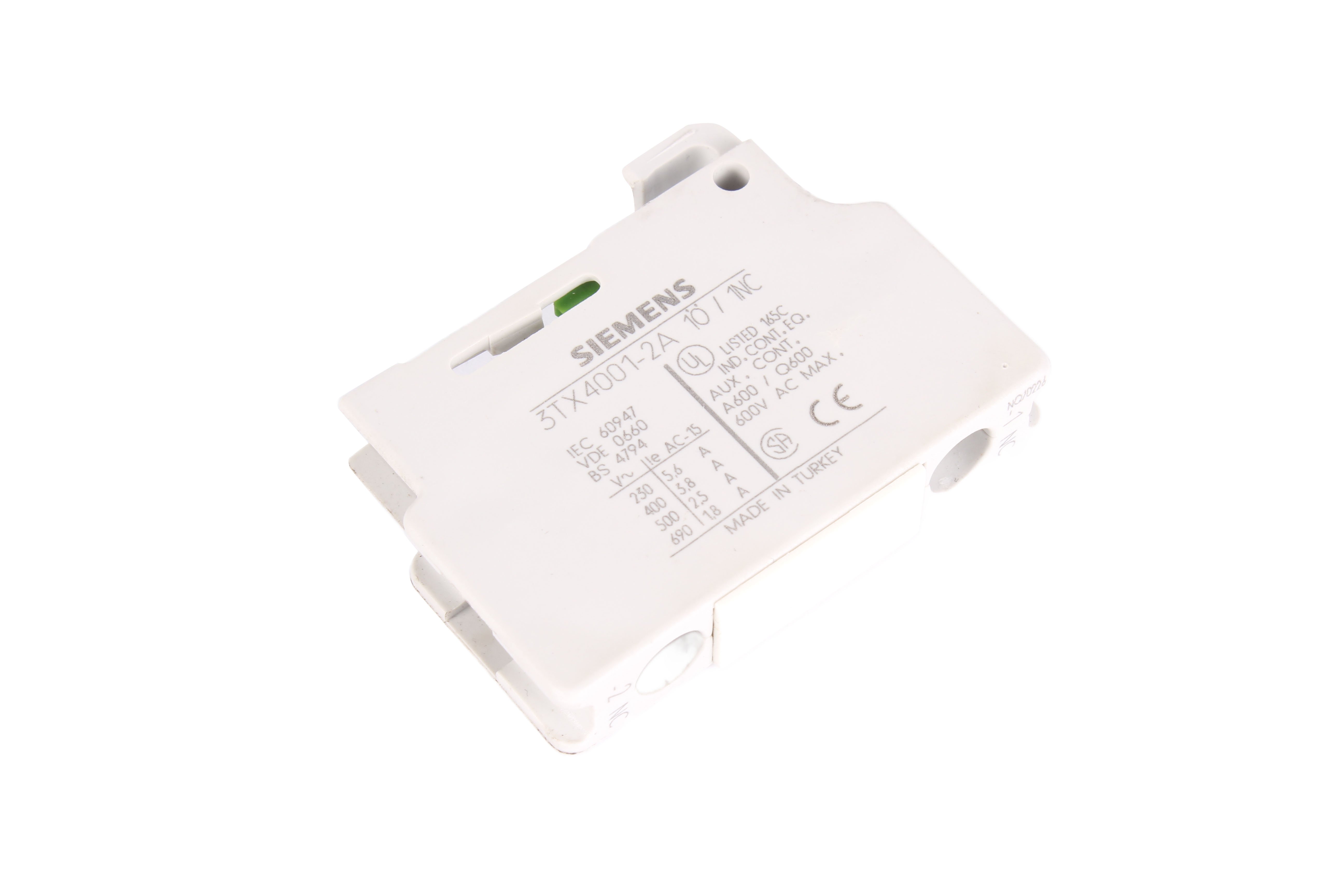SIEMENS 3TX4001-2A 1O/1NC 690VAC 1O/1NC 690VAC CONTACTOR 