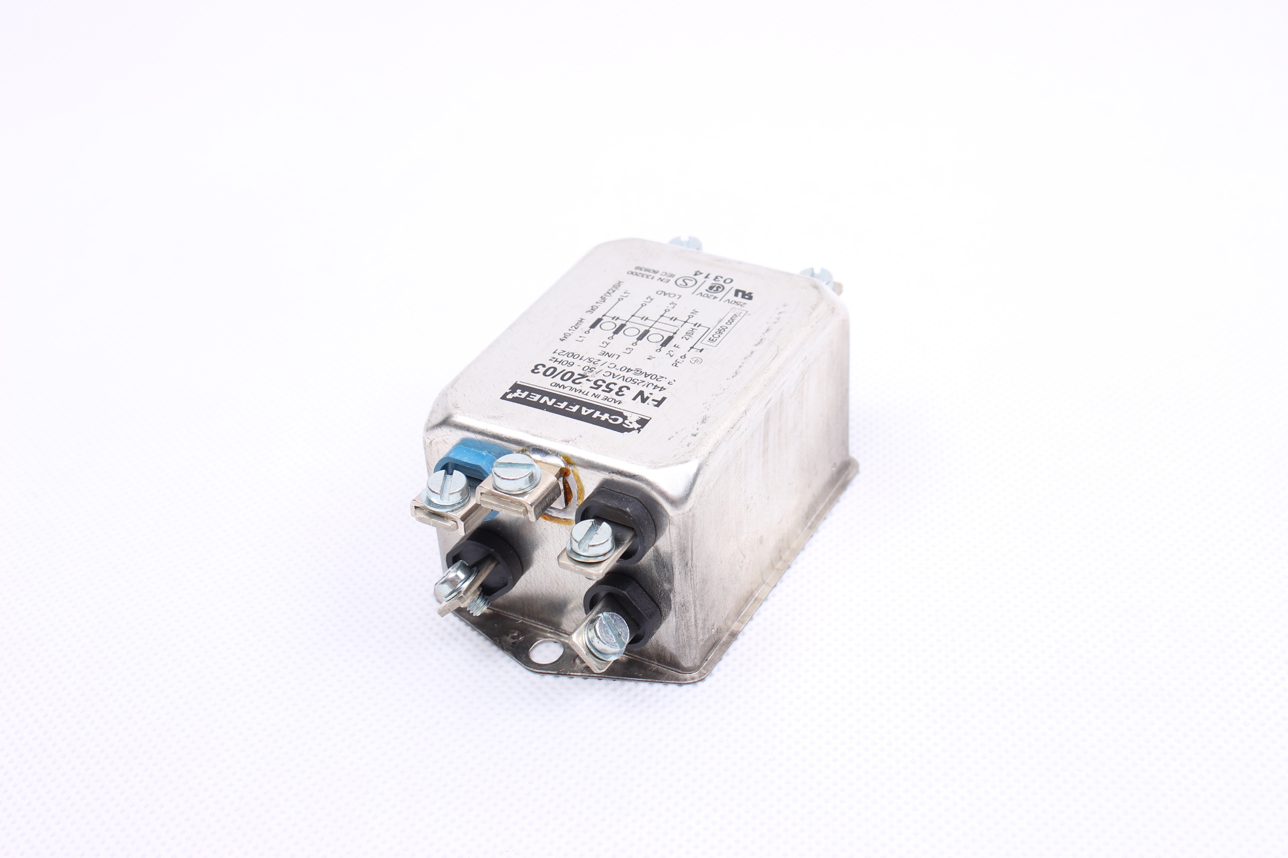 FN355-20/03 3X440/250VAC 20A EMC/EMI FILTER SCHAFFNER