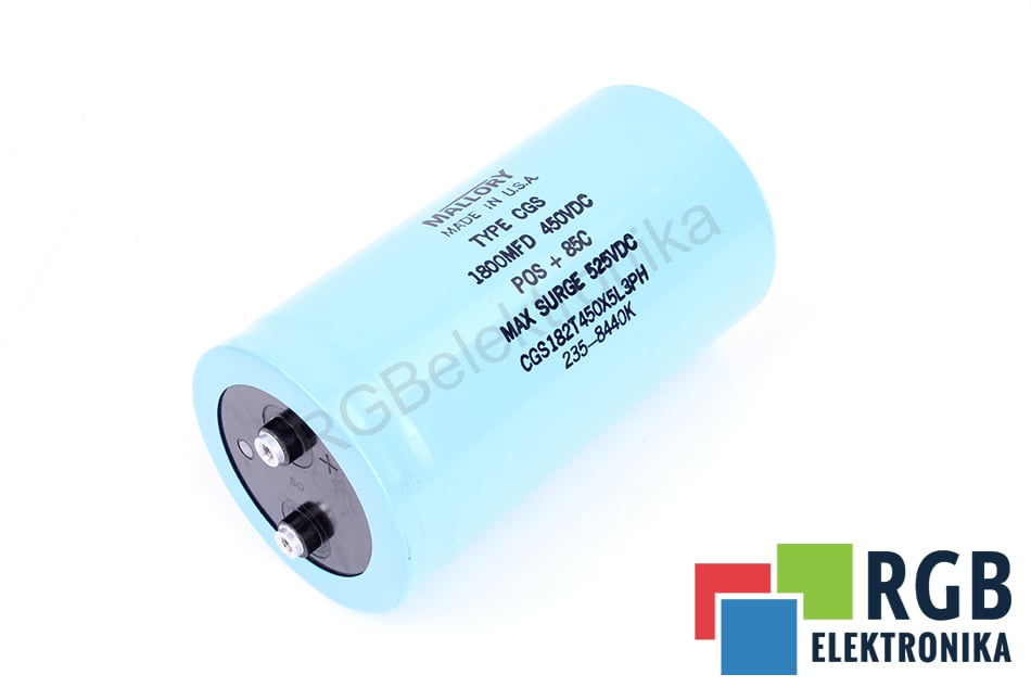 KONDENSATOR 235-8440K TYPE CGS MAX525VDC 18000MFD 450VDC MALLORY