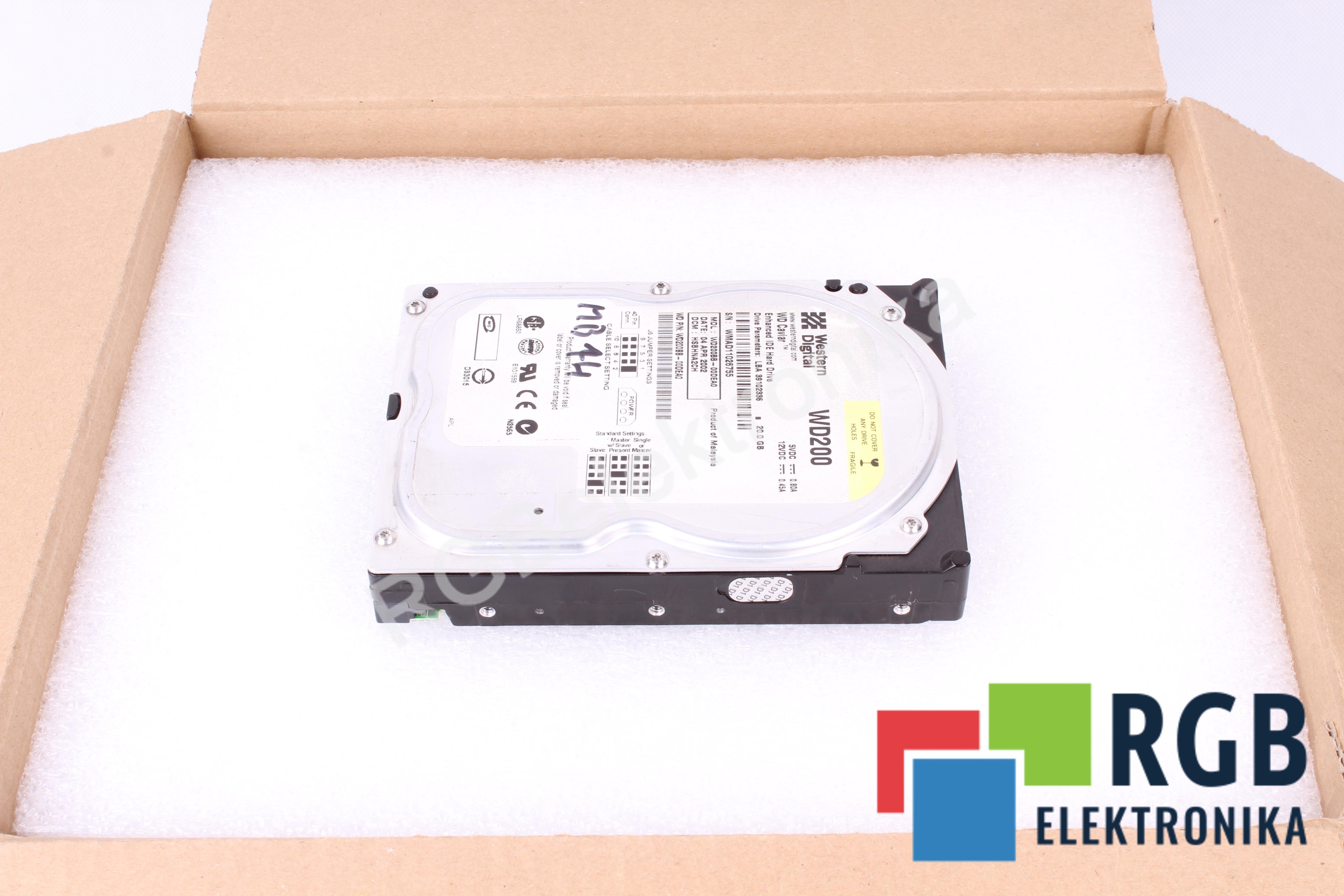 DYSK TWARDY 3.5" WD200BB-00DEA0 20GB IDE WESTERN DIGITAL