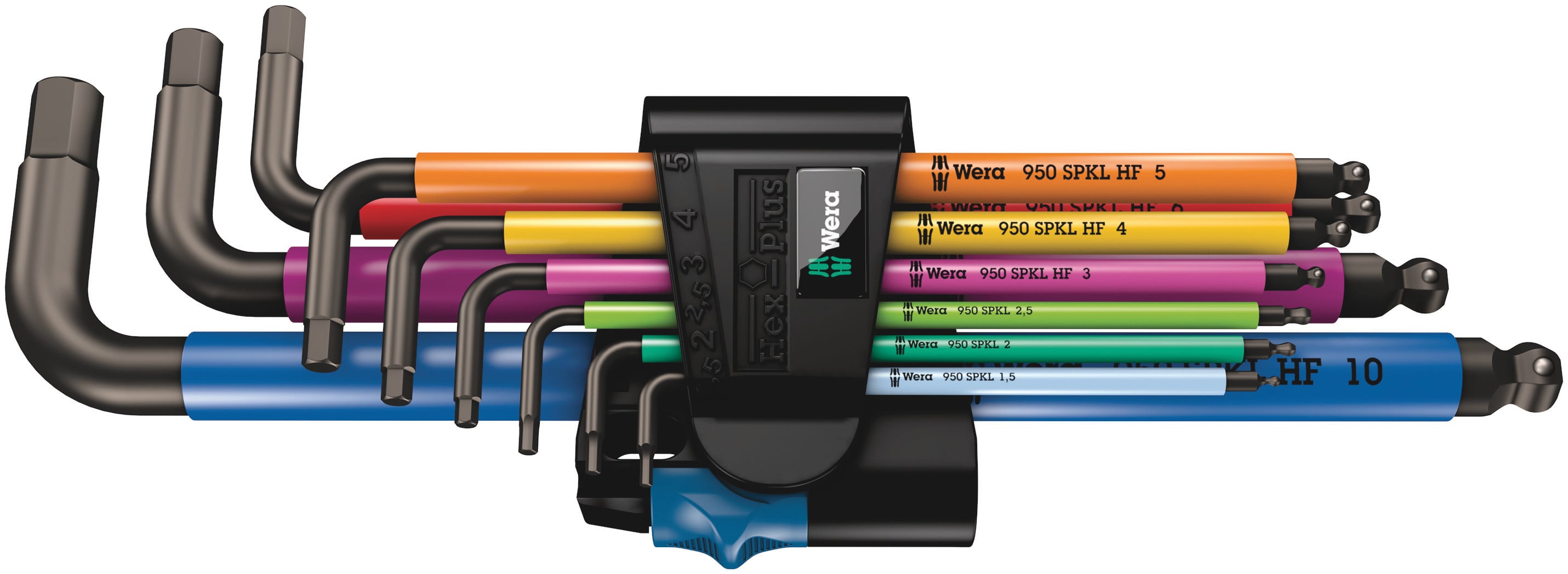 WERA 05022210001 950/9 HEX-PLUS MULTICOLOUR HF 1 ZESTAW KLUCZY TRZPIENIOWYCH Z KOŃCÓWKA KULISTĄ 