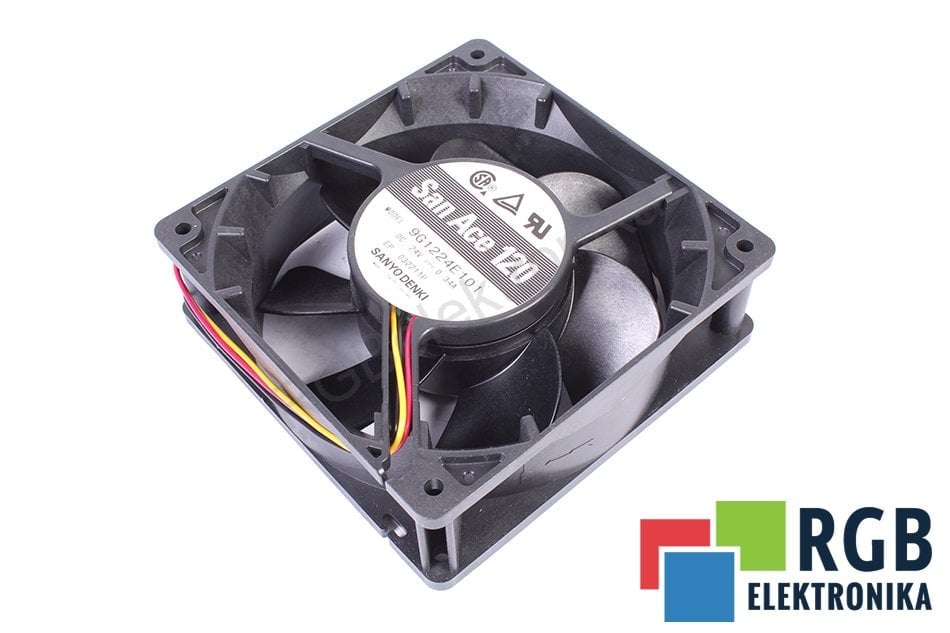 SANYO DENKI 9G1224E101 24VDC 0.34A 120X120X38MM 