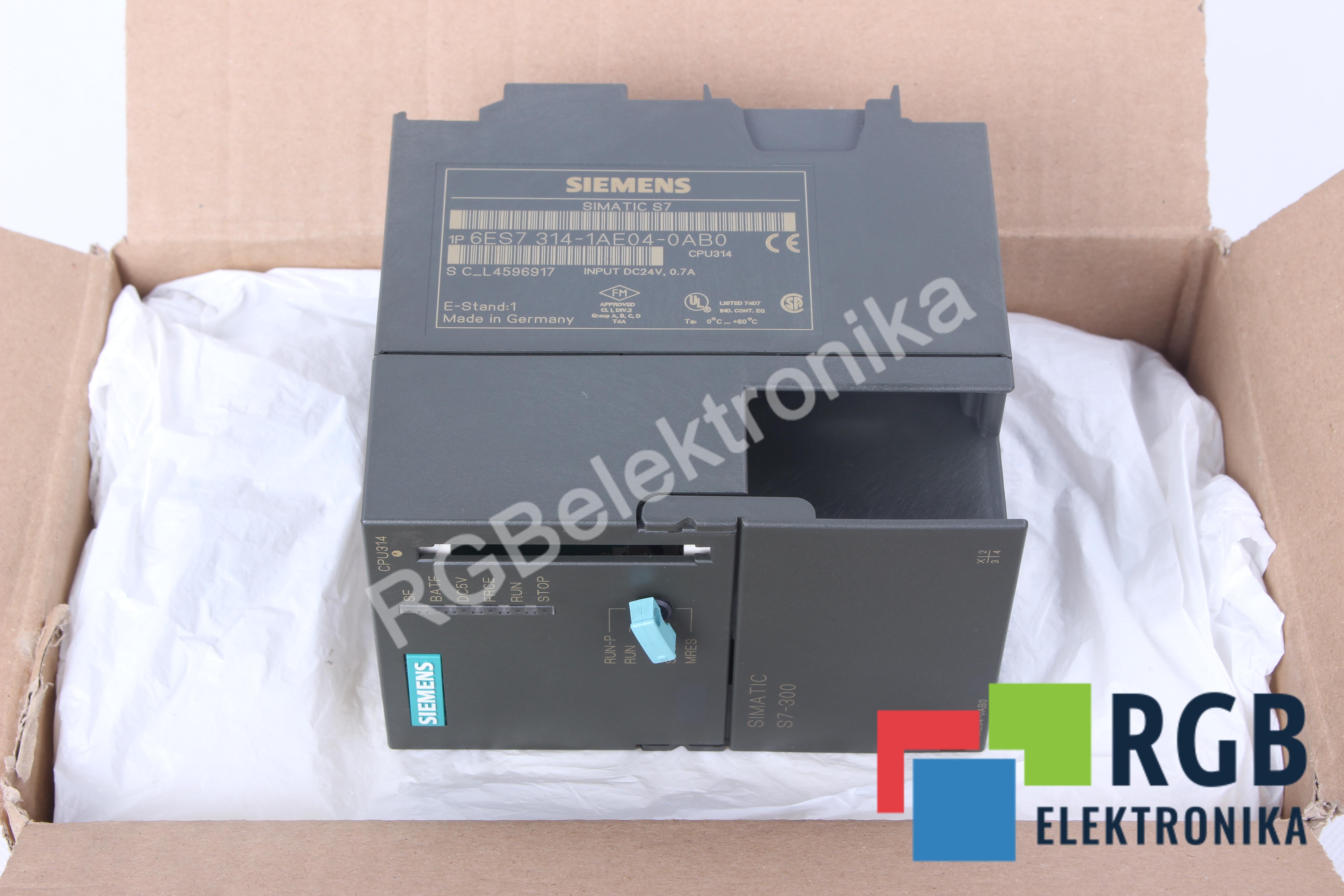 SIEMENS 6ES7314-1AE04-0AB0 SIMATIC S7-300 MODULO CPU 