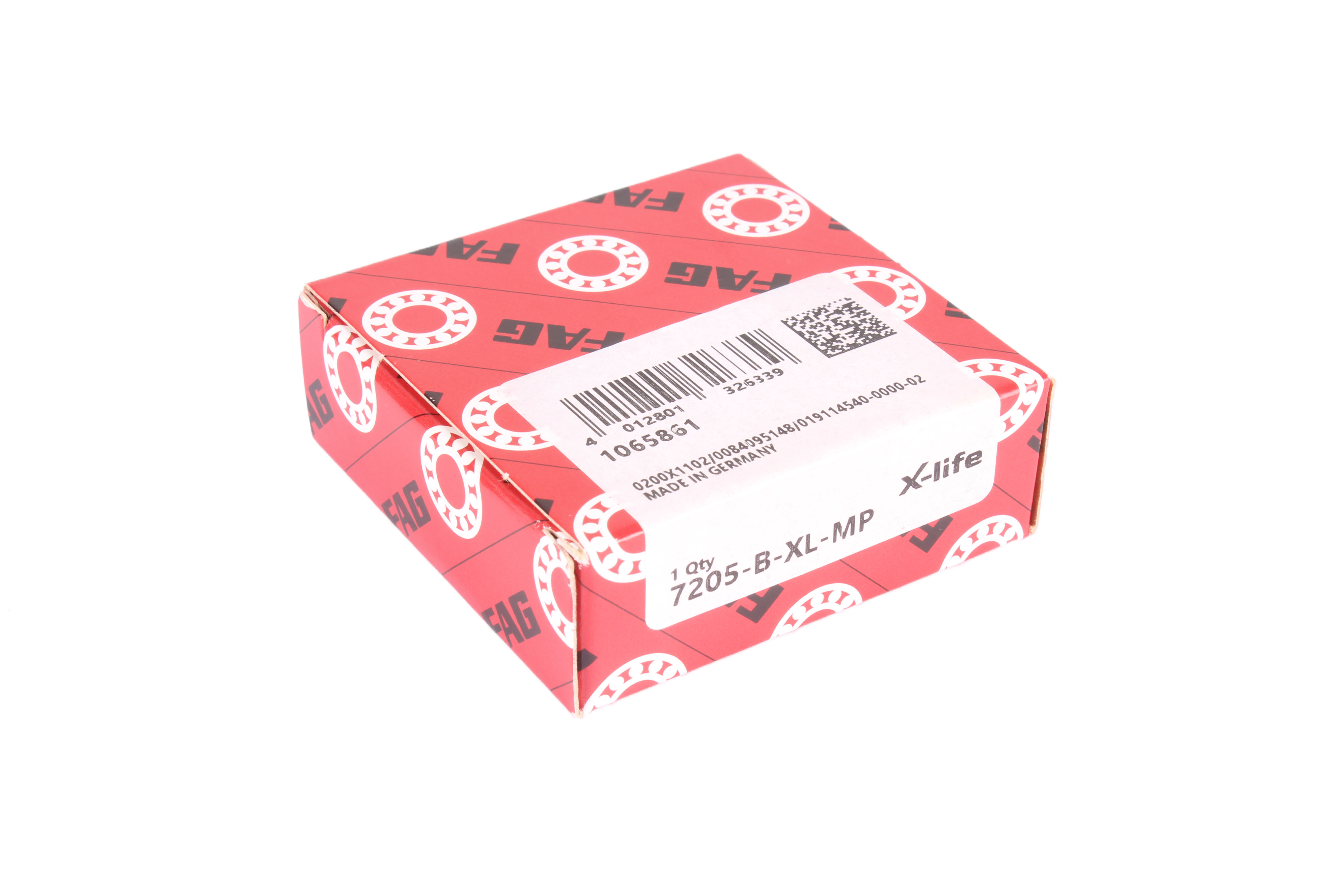 FAG 7205-B-XL-MP 25X52X15MM ANGULAR CONTACT BALL BEARING 13800 OBR/MIN 24900 OBR/MIN 25 MM 52 MM 15 MM 15.4 KN 8.3 KN 