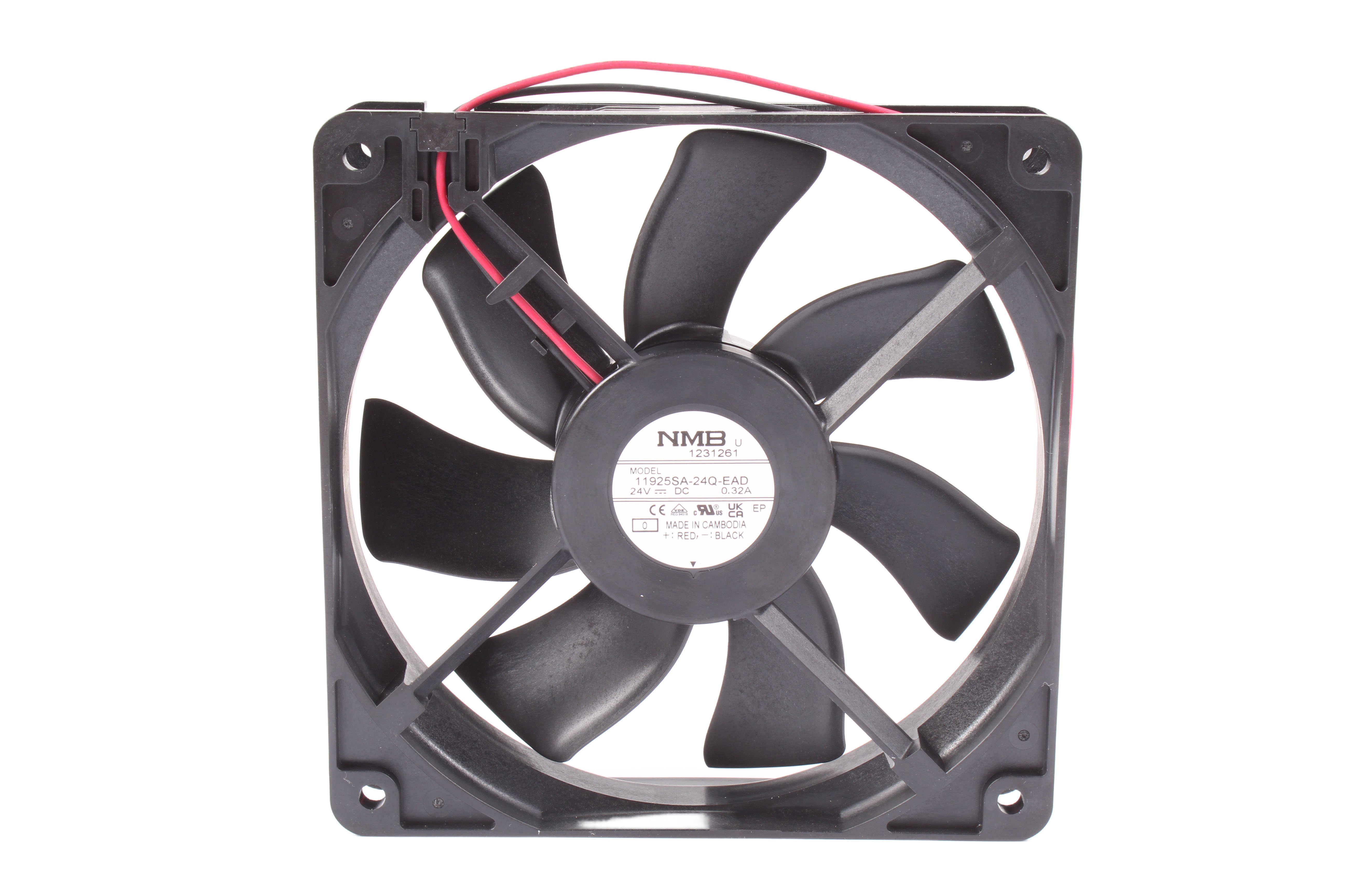 NMB TECHNOLOGIES 11925SA-24Q-EAD 119X119X25MM AXIALGEBLÄSE 24V 0.32A 119 MM 25 MM 119 MM 
