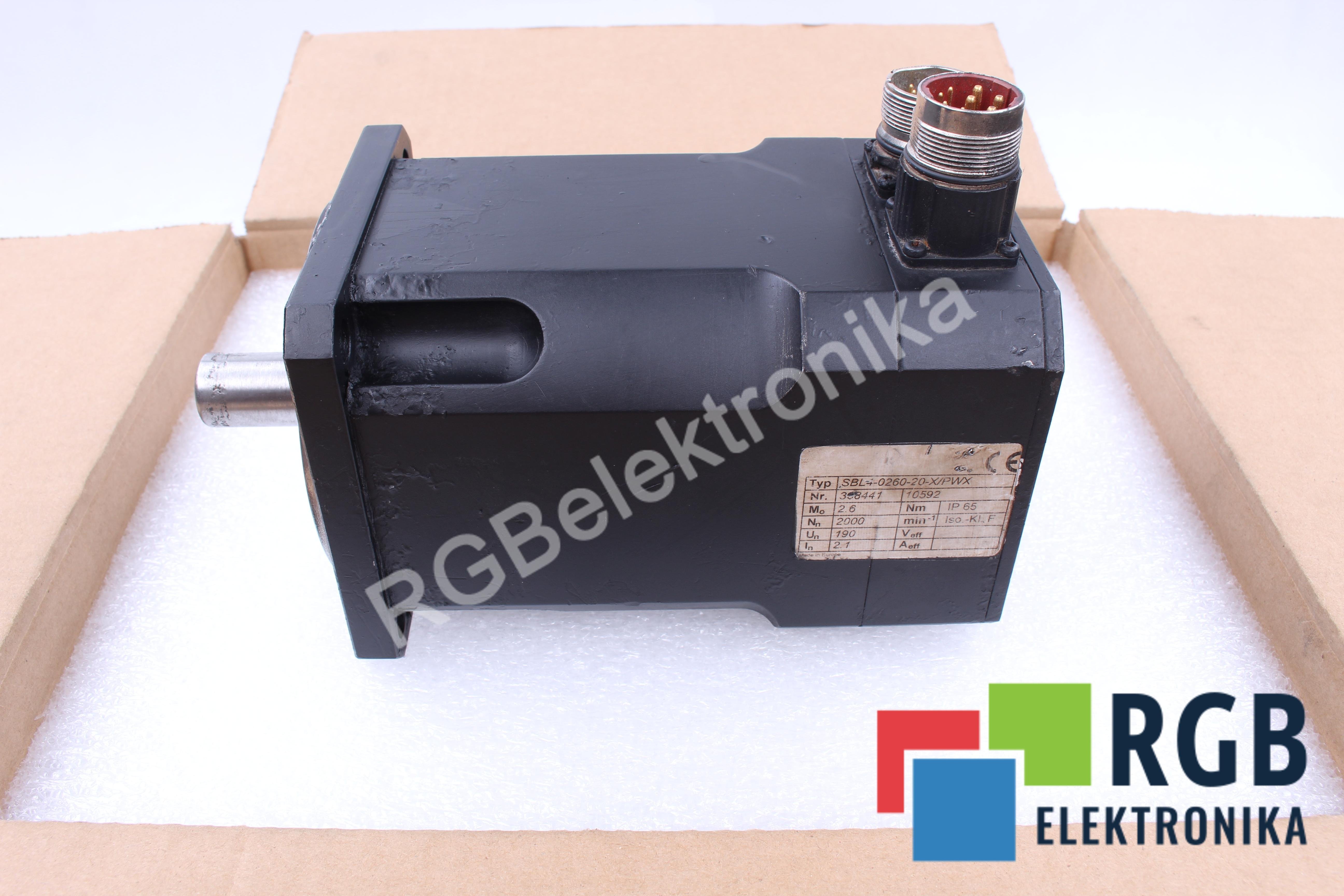 ESITRON SBL4-0260-20-X/PWX SERVOMOTOR 190V 2.1A 2000OBR/MIN